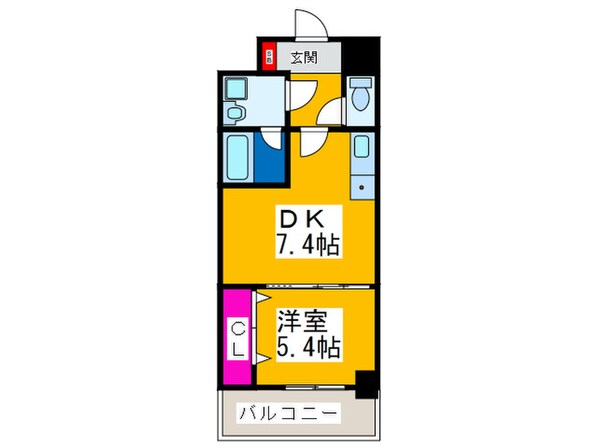 シティーコート大小路駅前の物件間取画像